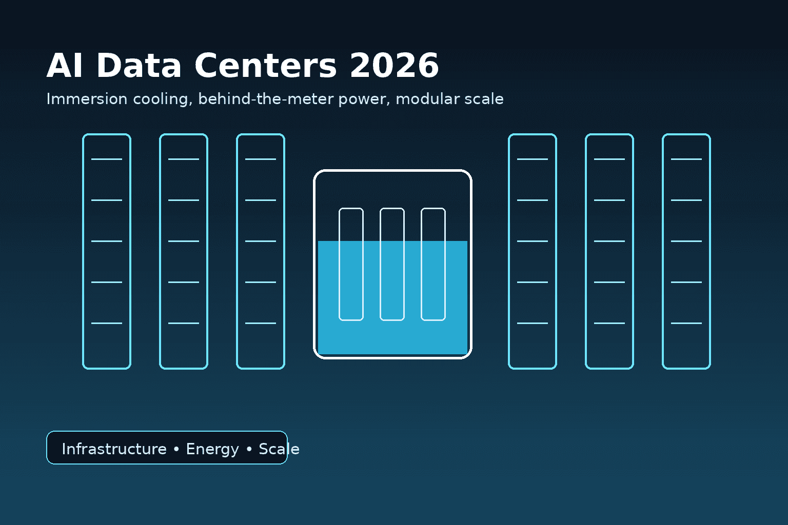 Data centers IA 2026 : immersion cooling, énergie locale et scale modulaire